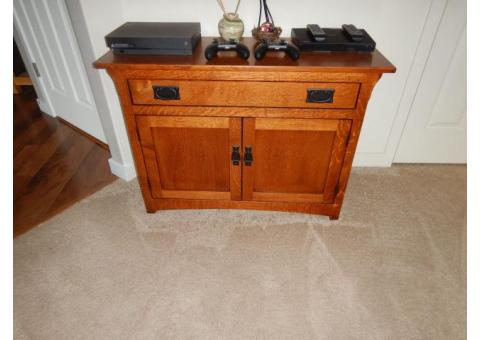 New Oak Amish Mission Hall Console