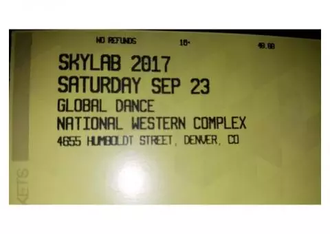 Two 2017 Skylab Tickets